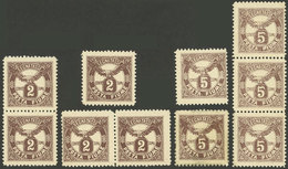ITALY - FIUME: Sc.J13/J14, 1919 Cmpl. Set Of 2 MNH Values, 5 Sets Of Very Fine Quality! - Fiume & Kupa