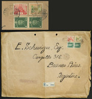 JAPAN: Large Cover Sent By Registered Mail To Argentina On 2/JUN/1938, With Some Minor Faults But Interesting, Low Start - Andere & Zonder Classificatie