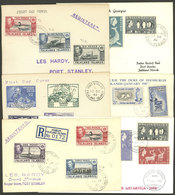 FALKLAND ISLANDS/MALVINAS: 6 Covers Of Years 1941 To 1972, VF Quality! - Falklandeilanden