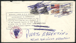 FALKLAND ISLANDS/MALVINAS: Cover Sent From USA On 16/JUN/1982 (2 Days After The End Of The Argentina-Great Britain War O - Falkland