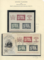 UNITED NATIONS: Collection Almost Complete Until 1967, Including Good Sets And Souvenir Sheet 1 MNH And On FDC Cover, VF - UNO