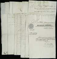 PERU: OLD DOCUMENTS Signed By General Postmaster JOSEPH ANTONIO DE PANDO, In Total 13 (most Double-sided), Dated Between - Pérou