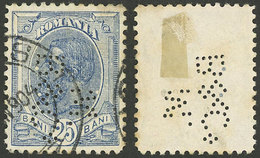 ROMANIA: Stamp With Interesting PERFIN, Used In 1904, VF Quality! - Otros & Sin Clasificación