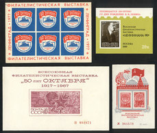 RUSSIA: 4 Interesting Souvenir Sheets, Most Issued Without Gum. - Autres & Non Classés