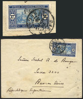 SENEGAL: Cover Sent From Dakar To Buenos Aires On 20/AU/1930 Franked By Sc.134 ALONE, VF Quality, Rare! - Senegal (1960-...)