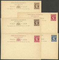 SEYCHELLES: 5 Old Postal Stationeries, All Different, 2 Cards Are Double (with Paid Reply), Excellent Quality! - Seychellen (1976-...)