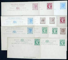 STRAITS SETTLEMENTS: 13 Old Unused Postal Stationeries (one With Nice Advertising For Optician Printed On Back), Almost  - Other & Unclassified