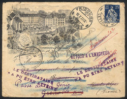 SWITZERLAND: Cover With Very Handsome Corner Card: "Pensionnat Du Pére Girard - Convent Des Cordeliers", Sent From Fribo - Autres & Non Classés