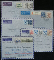 SWITZERLAND: 5 Airmail Covers Sent To Argentina In 1945/6, Handsome! - Altri & Non Classificati