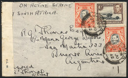 TANGANYIKA: Cover Sent From TANGA To Buenos Aires On 27/JUN/1942, Unusual Destination, VF Quality! - Sonstige - Afrika
