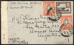 TANGANYIKA: Cover Sent From TANGA To Buenos Aires On 27/JUN/1942, Unusual Destination, VF Quality! - Africa (Varia)