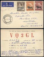 TANGANYIKA: QSL Card Sent From Tanga To Uruguay On 25/OC/1959, Very Nice, Rare Destination! - Africa (Varia)