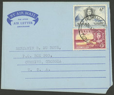 TONGA: Aerogram Sent From Nuku'alofa To USA On 15/NO/1963, VF! - Tonga (...-1970)