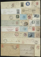 WORLDWIDE: 26 Old Postal Stationeries Of Varied Countries, All Used, Several With Very Interesting Cancels! - Otros & Sin Clasificación