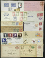 WORLDWIDE: 13 Covers, Cards, Front, Etc. Of Varied Countries (a Few Of Sweden) And Periods! - Autres & Non Classés