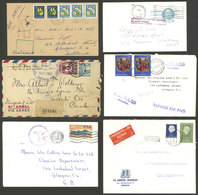 WORLDWIDE: POSTAL AUXILIARY MARKS: 6 Covers Of Varied Countries Used Between 1944 Y 1978, All With Interesting Postal Ma - Other & Unclassified