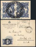 URUGUAY: Cover Of The National Primary School Inspectorate Sent To USA On 5/FE/1910, Franked By Pair Sc.O99 With Two Dia - Uruguay