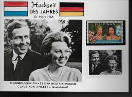 ALLEMAGNE Carte 1966  Princesse Beatrice  Claus Von Amsberg - Familles Royales