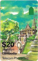 Cambodia - Telstra - Anritsu - Old Palace (ICM3-1), 20$, 1995, 20.000ex, Used - Camboya