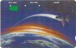 Cambodia - Telstra - Anritsu - Satellite (With Barcode, Small $), 5$, 1993, 30.000ex, Used - Kambodscha