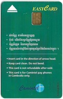 Cambodia - Camitel - Easycard Green 3$, Type 3 (No Instructions Below Arrow), Used - Cambodge