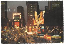 U.S.A. Stati Uniti D’America Times Square At Night New York City Viaggiata 1976 Condizioni Come Da Scansione - Time Square