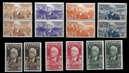 (001) Italie / Italy / Ethiopia  King / Roi / König / 1936 / 2 Series / Read Text  ** / Mnh  Michel 1-7 - Otros & Sin Clasificación