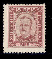 ! ! Ponta Delgada - 1892 D. Carlos 15 R (Perf. 12 3/4) - Af. 03 - No Gum - Ponta Delgada
