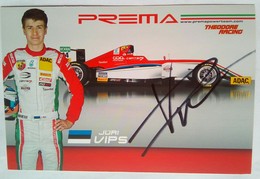 Prema Power Team  Juri Vips  Signed Card - Autographes