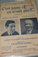 Partition De "C'est Jeunes Et ça Ne Sait Pas" - Partitions Musicales Anciennes