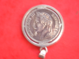 Pièce Napoléon III Argent Montée Pendentif - Pendants