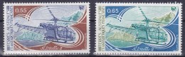 Série De 2 Timbres-poste Gommés Neufs** - Aviation Hélicoptère : Alouette II - N° 92-93 (Yvert) - TAAF 1981 - Unused Stamps
