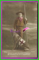 CPA Carte Patriotique - Honneur Au Chien Hardi Fier Et Vaillant Qui Réconforte Nos Chers Combattants Enfant Croix Rouge - Guerra 1914-18