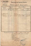 VP14.919 - MILITARIA - MONTAUBAN 1878 - Avis De Passage De Troupes 9 ème Rgt D'Infanterie Camp De MONTECH X VALENCE - Dokumente