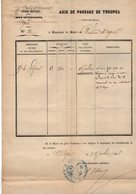 VP14.921 - MILITARIA - AGEN 1878 - Avis De Passage De Troupes 9 ème Rgt De Ligne X VALENCE D'AGEN - Documentos