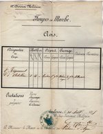 VP14.923 - MILITARIA - TOULOUSE 1855 - Avis De Passage De Troupes 8 ème Rgt D'Artillerie X VALENCE D'AGEN X St - MAIXENT - Documentos