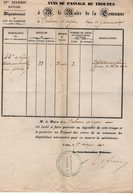 VP14.927 - MILITARIA - AGEN 1850 - Avis De Passage De Troupes 44 ème De Ligne X VALENCE D'AGEN - Documenti