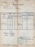 VP14.929 - MILITARIA - TOULOUSE 1850 - Avis De Passage De Troupes 44 ème De Ligne X VALENCE D'AGEN - Documenten