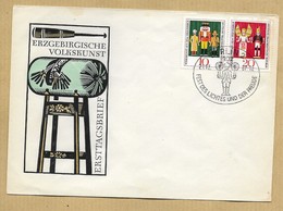 Berlin DDR Erzgebirgische Volkskunst Ersttagsbrief 2scans 21-12-1967 Fest Des Lichtes Und Der Freude - Covers & Documents