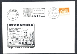 78843- IASI INVENTICS SCHOOL EXHIBITION, SPECIAL COVER, 1985, ROMANIA - Storia Postale