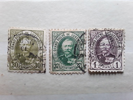 LUXEMBOURG 1891 Adolphe , 3 Timbres ,Yvert 63, 64 , 66 1 F Lilas , Obl Btb, Cote 14 Euros - 1891 Adolphe Frontansicht