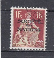 Suisse - N° YT 28a - Obl. - SDN - Papier Gaufré - Dienstzegels