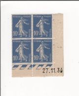 France N°  279 - Semeuse  - Daté  27-11-34 - 1930-1939