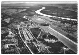 68 HAUT RHIN Vue Aérienne Du Barrage Et Chantier De L'Usine De FESSENHEIM Sur Le Rhin - Fessenheim