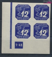 Böhmen Und Mähren 122 Mit Plattennummer Postfrisch 1943 Zeitungsmarken (9310276 - Nuevos