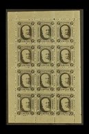 TELEGRAPHS GB 1884 NATIONAL TELEGRAPH COMPANY 1d Black, Col. R.R Jackson, In Complete Sheetlet Of 12 With Margins On All - Altri & Non Classificati