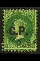 SOUTH AUSTRALIA DEPARTMENTALS - "G.P." (Government Printers) 1870 1d Bright Green, Perf 10, SG 90, Ovptd "G.P.", Superb  - Otros & Sin Clasificación