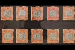 VICTORIA POSTAGE DUES 1890-94 Complete Set, SG D1/10, Mint, Fresh Colours. (10 Stamps) For More Images, Please Visit Htt - Sonstige & Ohne Zuordnung