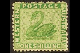 WESTERN AUSTRALIA 1864-79 1s Bright Green, P12½, SG 61, Very Fine Mint For More Images, Please Visit Http://www.sandafay - Sonstige & Ohne Zuordnung