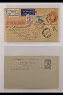 1915 - 1938 COVERS. A Small Attractive Group Of Six Items Including 1915 (12 Jan) 4d Registered Stationery Env Sent Sydn - Andere & Zonder Classificatie